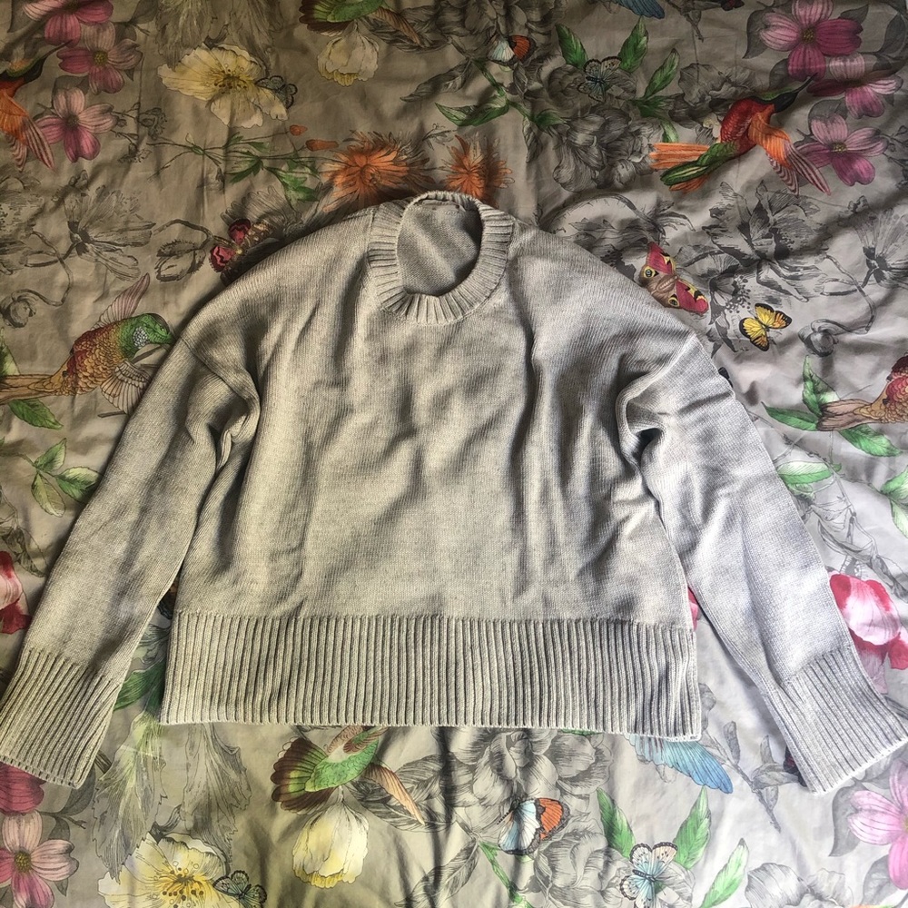 Everlane Soft Cotton Square Crew Sweater XS